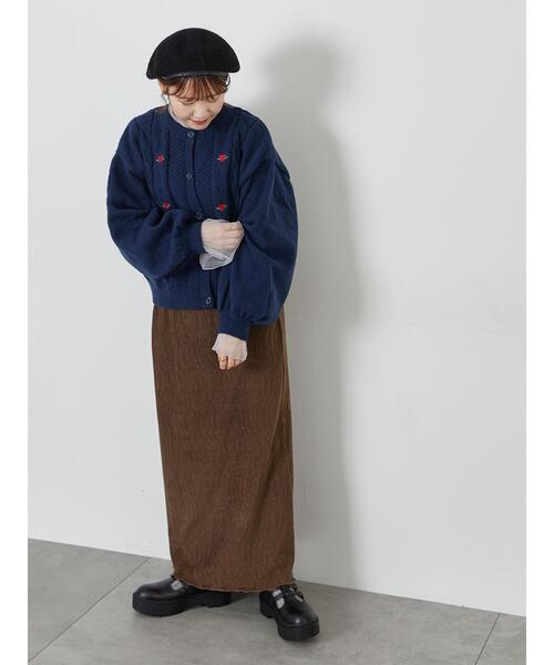 ehka sopo（エヘカソポ）の「花刺繍カーディガン（カーディガン/ボレロ・レディース・ミント/キナリ/ネイビー/グレー・F）」の22枚目の写真