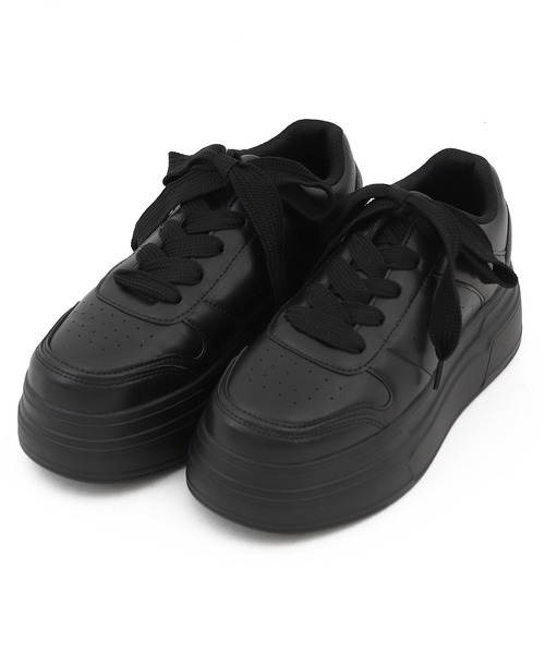 WEGO（ウィゴー）の「WEGO/ボリュームレースアップ厚底スニーカー（スニーカー・レディース・ライトピンク/ブラック/ホワイト/レッド/ブラック系その他・MEDIUM/LARGE/SMALL）」の12枚目の写真