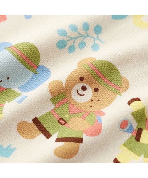 HOT BISCUITS(ホットビスケッツ)の「ビーンズ Tシャツ&6分丈パンツセット(Tシャツ/カットソー・キッズ・モスグリーン/グレイッシュブルー・フリー(70-80cm))」の4枚目の写真