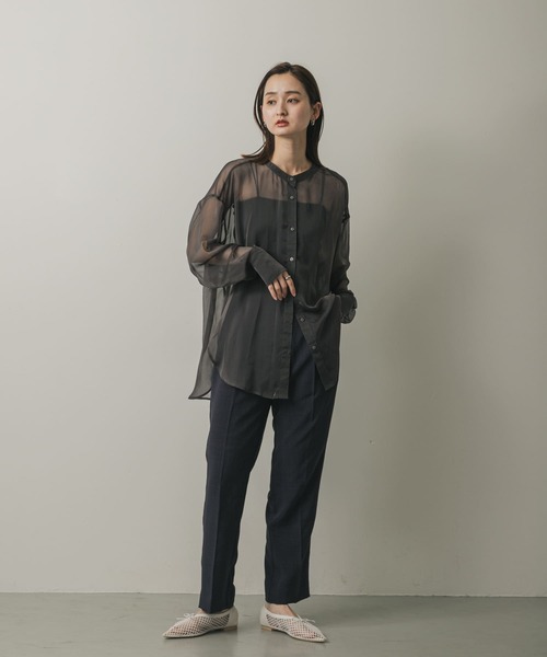 SENSE OF PLACE by URBAN RESEARCH（センスオブプレイスバイアーバンリサーチ）の「メッシュポインテッドシューズ（バレエシューズ・レディース・アイボリー/ブラック・SMALL/MEDIUM/LARGE）」の5枚目の写真