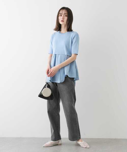 SENSE OF PLACE by URBAN RESEARCH（センスオブプレイスバイアーバンリサーチ）の「メッシュポインテッドシューズ（バレエシューズ・レディース・アイボリー/ブラック・SMALL/MEDIUM/LARGE）」の8枚目の写真