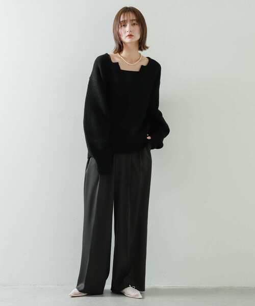 SENSE OF PLACE by URBAN RESEARCH（センスオブプレイスバイアーバンリサーチ）の「メッシュポインテッドシューズ（バレエシューズ・レディース・アイボリー/ブラック・SMALL/MEDIUM/LARGE）」の9枚目の写真