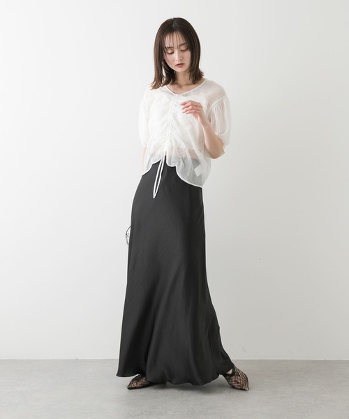 SENSE OF PLACE by URBAN RESEARCH（センスオブプレイスバイアーバンリサーチ）の「メッシュポインテッドシューズ（バレエシューズ・レディース・アイボリー/ブラック・SMALL/MEDIUM/LARGE）」の15枚目の写真