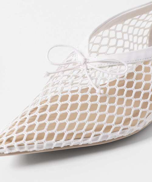 SENSE OF PLACE by URBAN RESEARCH（センスオブプレイスバイアーバンリサーチ）の「メッシュポインテッドシューズ（バレエシューズ・レディース・アイボリー/ブラック・SMALL/MEDIUM/LARGE）」の21枚目の写真