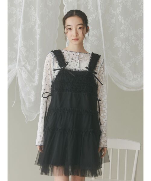 merry jenny(メリージェニー)の「レースコンビメロウTOPS(Tシャツ/カットソー・レディース・ピンク/アイボリー/オフホワイト・FREE)」の22枚目の写真