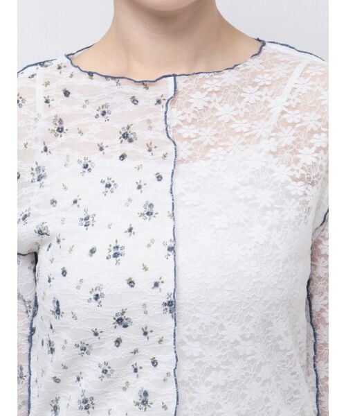 merry jenny(メリージェニー)の「レースコンビメロウTOPS(Tシャツ/カットソー・レディース・ピンク/アイボリー/オフホワイト・FREE)」の14枚目の写真