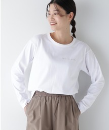 human woman | ◆ロゴエンブロイダリーロングスリーブＴシャツ(Tシャツ/カットソー)