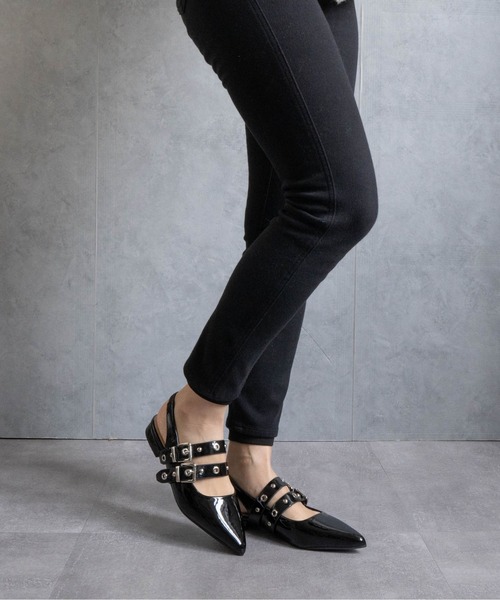 Fabby fabby(ファビィーファビィー)の「ダブルベルトバックストラップパンプス(パンプス・レディース・ブラック/シルバー/ベージュ/レッド・LARGE/MEDIUM/SMALL)」の11枚目の写真