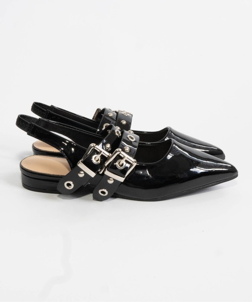 Fabby fabby(ファビィーファビィー)の「ダブルベルトバックストラップパンプス(パンプス・レディース・ブラック/シルバー/ベージュ/レッド・LARGE/MEDIUM/SMALL)」の19枚目の写真