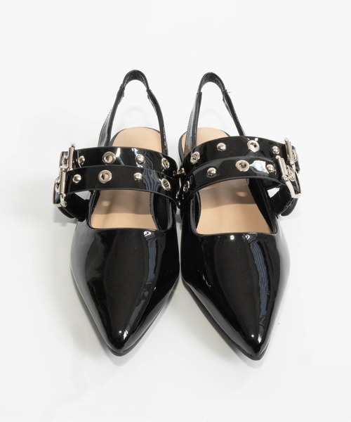 Fabby fabby(ファビィーファビィー)の「ダブルベルトバックストラップパンプス(パンプス・レディース・ブラック/シルバー/ベージュ/レッド・LARGE/MEDIUM/SMALL)」の18枚目の写真