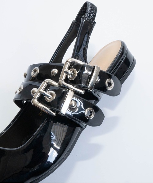 Fabby fabby(ファビィーファビィー)の「ダブルベルトバックストラップパンプス(パンプス・レディース・ブラック/シルバー/ベージュ/レッド・LARGE/MEDIUM/SMALL)」の16枚目の写真