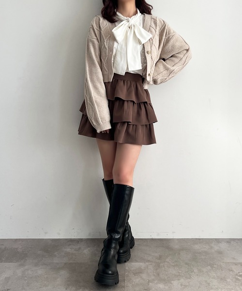 apres jour(アプレジュール)の「キラキラスパンコールカーディガン【ZOZOTOWN限定アイテム】(カーディガン/ボレロ・レディース・ベージュ/ボルドー/ピンクベージュ・X-LARGE/フリー)」の8枚目の写真