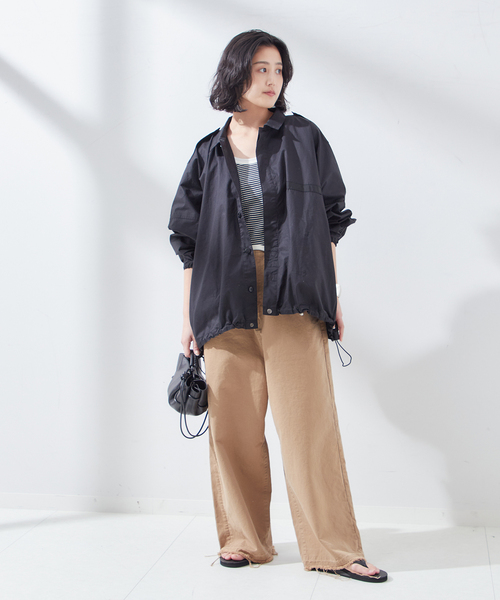 JANE SMITH / JOHN SMITH（ジェーンスミスジョンスミス）の「【JANE SMITH/ジェーンスミス】COTTON RANDOM BORDER RIB UP D：タンクトップ（タンクトップ・レディース・ブラック系その他・38）」の3枚目の写真