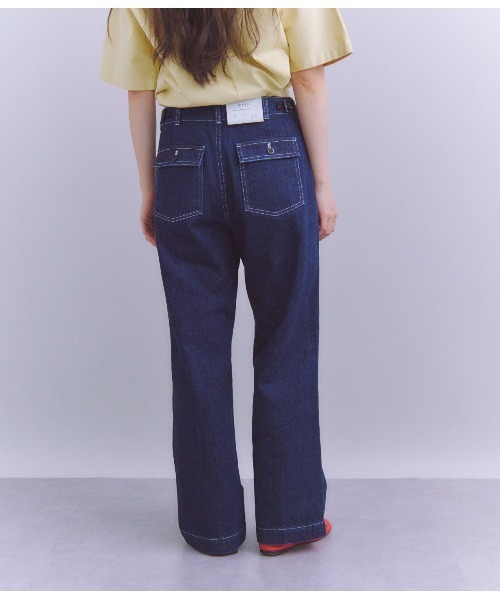 SIPULI（シプリ）の「Organic Cotton Denim ベイカーパンツ（その他パンツ・レディース・ホワイト/ネイビー・2/3/1）」の5枚目の写真