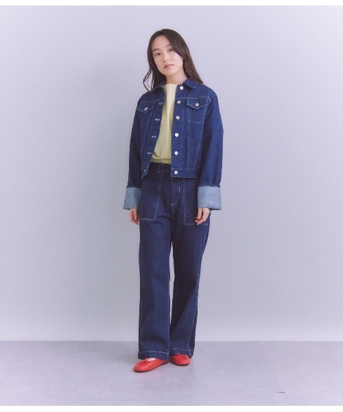 SIPULI（シプリ）の「Organic Cotton Denim ベイカーパンツ（その他パンツ・レディース・ホワイト/ネイビー・2/3/1）」の16枚目の写真
