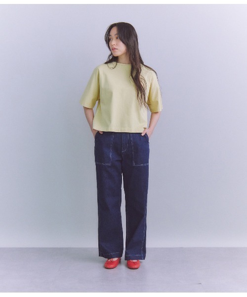 SIPULI（シプリ）の「Organic Cotton Denim ベイカーパンツ（その他パンツ・レディース・ホワイト/ネイビー・2/3/1）」の17枚目の写真