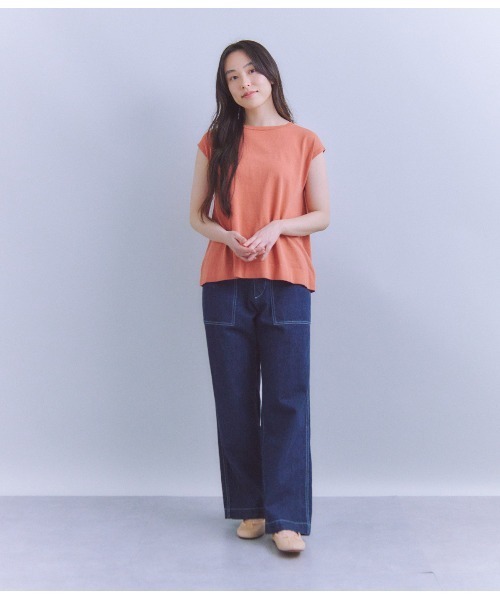SIPULI（シプリ）の「Organic Cotton Denim ベイカーパンツ（その他パンツ・レディース・ホワイト/ネイビー・2/3/1）」の18枚目の写真