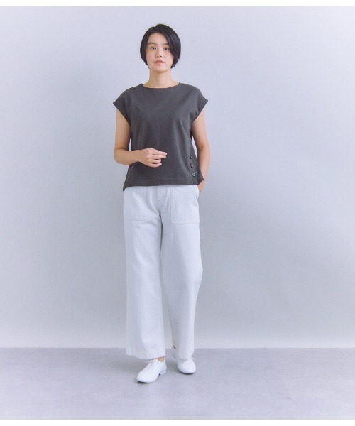 SIPULI（シプリ）の「Organic Cotton Denim ベイカーパンツ（その他パンツ・レディース・ホワイト/ネイビー・2/3/1）」の20枚目の写真