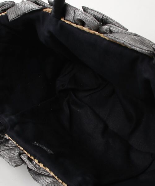 LUDLOW ラドロー レザー カゴバッグ BLACK リボン