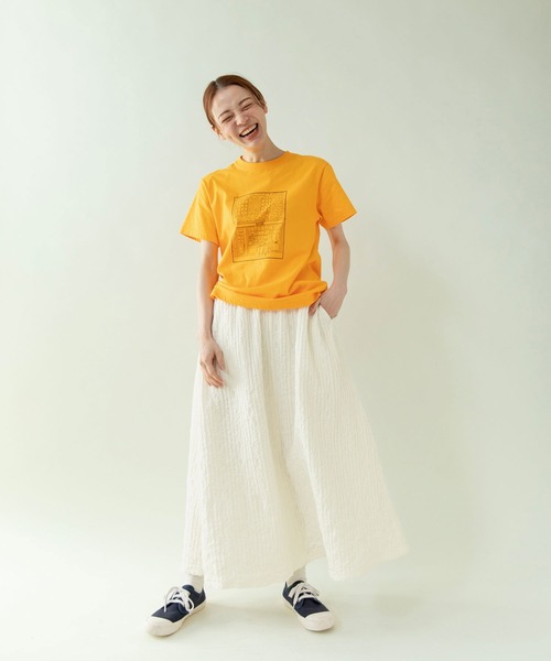 PAR ICI（パーリッシィ）の「BOOK store プリントTシャツ（Tシャツ/カットソー・レディース・イエロー/ネイビー/ホワイト・FREE）」の9枚目の写真