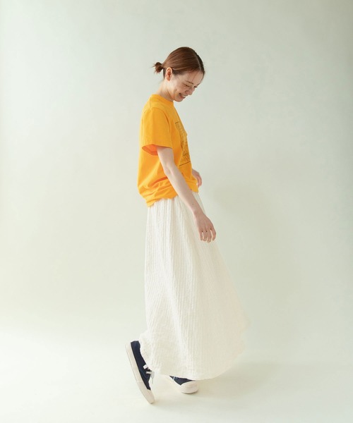 PAR ICI（パーリッシィ）の「BOOK store プリントTシャツ（Tシャツ/カットソー・レディース・イエロー/ネイビー/ホワイト・FREE）」の12枚目の写真