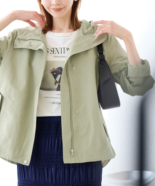 ROPE' PICNIC（ロペピクニック）の「ベーシックマウンテンパーカー スプリングコート/撥水（マウンテンパーカー・レディース・オフホワイト/ベージュ/グリーン系その他2/ネイビー・38/40）」の3枚目の写真