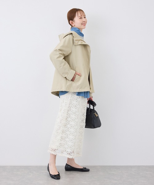 ROPE' PICNIC（ロペピクニック）の「ベーシックマウンテンパーカー スプリングコート/撥水（マウンテンパーカー・レディース・オフホワイト/ベージュ/グリーン系その他2/ネイビー・38/40）」の8枚目の写真