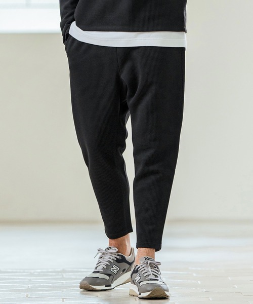 Magine（マージン）の「mp13235- Waffle Fabric Tapered Pants テーパードパンツ（その他パンツ・メンズ・チャコールグレー/ブラック/ライトベージュ・44/46/48）」の4枚目の写真