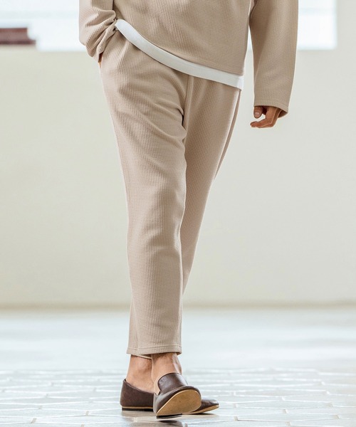 Magine（マージン）の「mp13235- Waffle Fabric Tapered Pants テーパードパンツ（その他パンツ・メンズ・チャコールグレー/ブラック/ライトベージュ・44/46/48）」の19枚目の写真