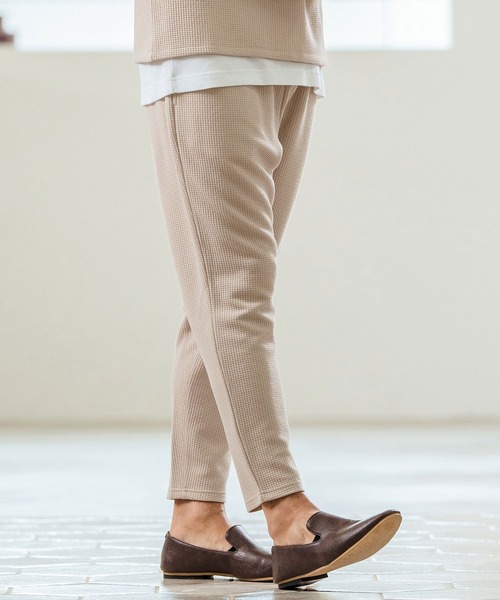 Magine（マージン）の「mp13235- Waffle Fabric Tapered Pants テーパードパンツ（その他パンツ・メンズ・チャコールグレー/ブラック/ライトベージュ・44/46/48）」の20枚目の写真