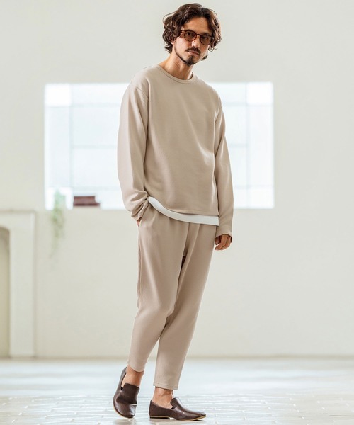 Magine（マージン）の「mp13235- Waffle Fabric Tapered Pants テーパードパンツ（その他パンツ・メンズ・チャコールグレー/ブラック/ライトベージュ・44/46/48）」の21枚目の写真