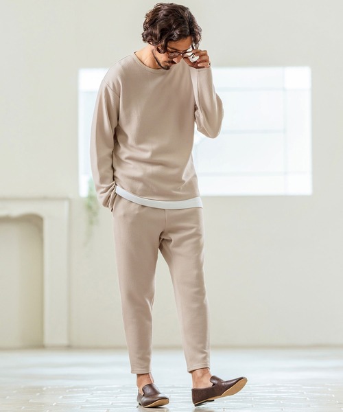 Magine（マージン）の「mp13235- Waffle Fabric Tapered Pants テーパードパンツ（その他パンツ・メンズ・チャコールグレー/ブラック/ライトベージュ・44/46/48）」の22枚目の写真