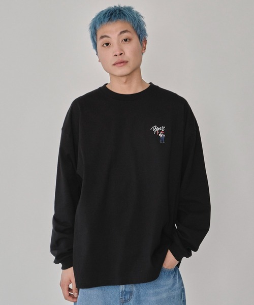 BEN DAVIS(ベンデイビス)の「∴WEGO/別注BENDAVISワンポイントロンT(Tシャツ/カットソー・メンズ・ブラック/アッシュグレー/ホワイト・MEDIUM/LARGE)」の13枚目の写真
