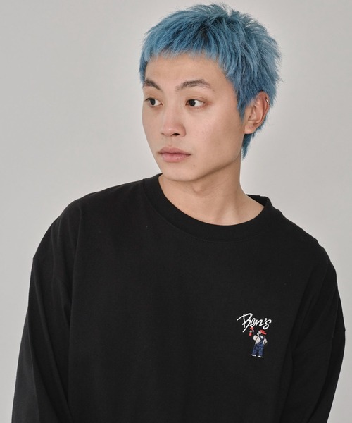 BEN DAVIS(ベンデイビス)の「∴WEGO/別注BENDAVISワンポイントロンT(Tシャツ/カットソー・メンズ・ブラック/アッシュグレー/ホワイト・MEDIUM/LARGE)」の15枚目の写真
