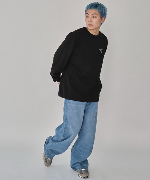 BEN DAVIS(ベンデイビス)の「∴WEGO/別注BENDAVISワンポイントロンT(Tシャツ/カットソー・メンズ・ブラック/アッシュグレー/ホワイト・MEDIUM/LARGE)」の16枚目の写真