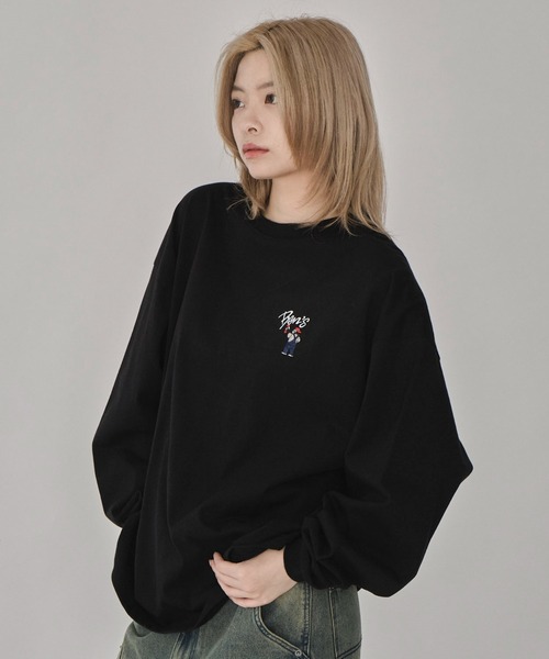 BEN DAVIS(ベンデイビス)の「∴WEGO/別注BENDAVISワンポイントロンT(Tシャツ/カットソー・メンズ・ブラック/アッシュグレー/ホワイト・MEDIUM/LARGE)」の18枚目の写真