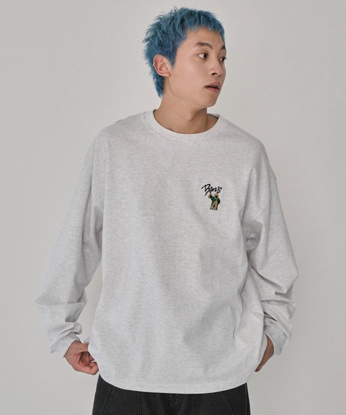 BEN DAVIS(ベンデイビス)の「∴WEGO/別注BENDAVISワンポイントロンT(Tシャツ/カットソー・メンズ・ブラック/アッシュグレー/ホワイト・MEDIUM/LARGE)」の20枚目の写真