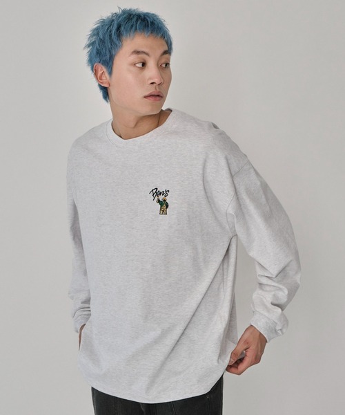 BEN DAVIS(ベンデイビス)の「∴WEGO/別注BENDAVISワンポイントロンT(Tシャツ/カットソー・メンズ・ブラック/アッシュグレー/ホワイト・MEDIUM/LARGE)」の21枚目の写真