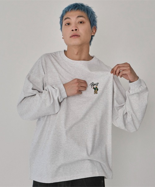 BEN DAVIS(ベンデイビス)の「∴WEGO/別注BENDAVISワンポイントロンT(Tシャツ/カットソー・メンズ・ブラック/アッシュグレー/ホワイト・MEDIUM/LARGE)」の22枚目の写真