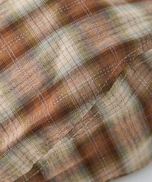 CIAOPANIC（チャオパニック）の「チェック柄ハンチング帽子（キャップ・レディース・ブラウン/ネイビー/オレンジ・ONE SIZE）」の17枚目の写真