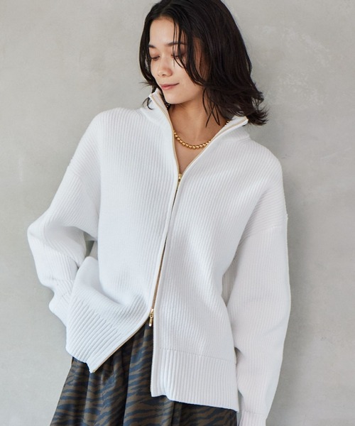 新品　バンヤードストーム 畔編みZIPブルゾン＜ハンドウォッシャブル＞ BARNYARDSTORM（バンヤードストーム）の「BARNYARDSTORM / 畔編みZIP