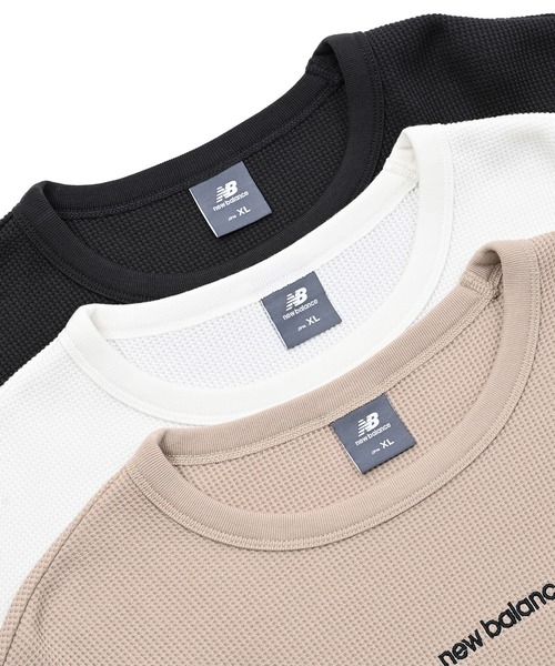NEW BALANCE（ニューバランス）の「ワッフルロングスリーブTシャツ（Tシャツ/カットソー・メンズ・ライトベージュ/オフホワイト/ブラック・LARGE/MEDIUM/XX-LARGE/X-LARGE/SMALL）」の13枚目の写真
