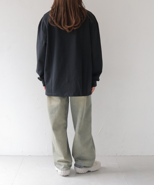 HER CLOSET(ハークローゼット)の「【shemoshelly】メルティングハート オーバーサイズロンT(Tシャツ/カットソー・レディース・ブラック/ホワイト・FREE)」の20枚目の写真
