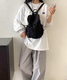LYEON（リヨン）の「シャーリングバックパック/ドローストリングリュック/ナイロンナップサック（バックパック/リュック）」
