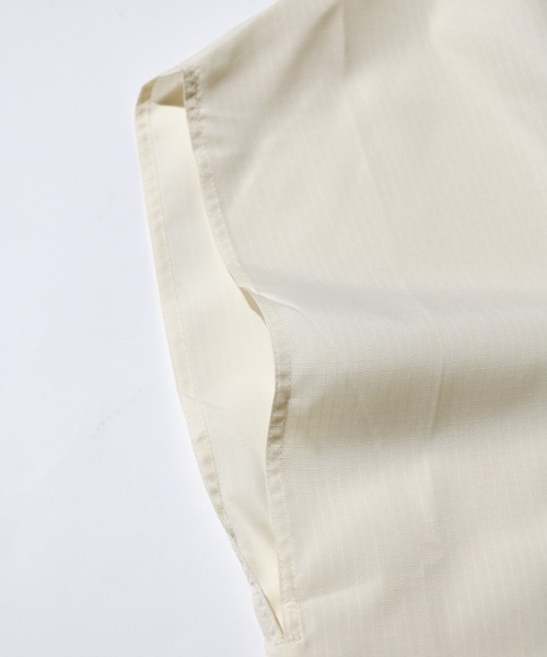 TAION(タイオン)の「TAION / タイオン NON DOWN MILITARY RIPSTOP NO SLEEVE TEE (TAION-CS01NDML-1) ノンダウンミリタリー ノースリーブTシャツ(Tシャツ/カットソー・メンズ・ブラック/オフホワイト/オリーブ/その他1/ダークネイビー・MEDIUM/LARGE/X-LARGE)」の16枚目の写真