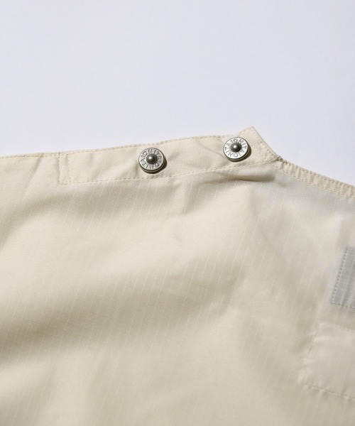 TAION(タイオン)の「TAION / タイオン NON DOWN MILITARY RIPSTOP NO SLEEVE TEE (TAION-CS01NDML-1) ノンダウンミリタリー ノースリーブTシャツ(Tシャツ/カットソー・メンズ・ブラック/オフホワイト/オリーブ/その他1/ダークネイビー・MEDIUM/LARGE/X-LARGE)」の17枚目の写真