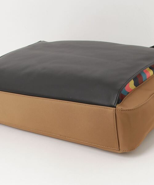 Paul Smith（ポールスミス）の「ナイロンブライトストライプトリム ブリーフケース【553413 N452F】（ビジネスバッグ・メンズ・ブラック/ブラウン・FREE）」の10枚目の写真