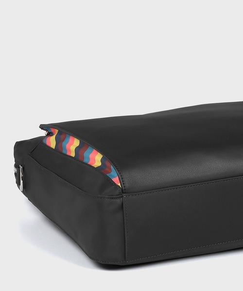 Paul Smith（ポールスミス）の「ナイロンブライトストライプトリム ブリーフケース【553413 N452F】（ビジネスバッグ・メンズ・ブラック/ブラウン・FREE）」の13枚目の写真