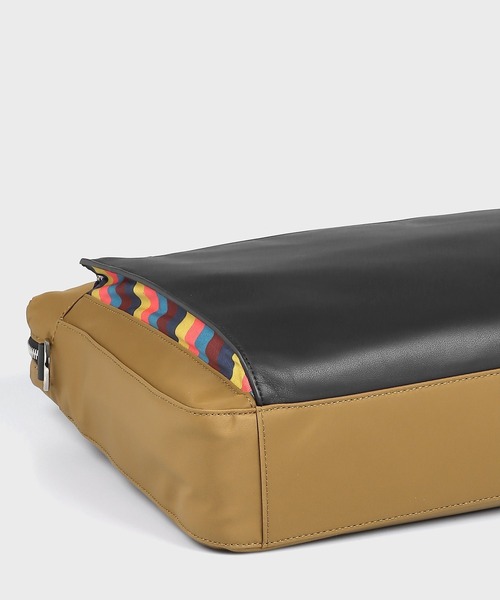 Paul Smith（ポールスミス）の「ナイロンブライトストライプトリム ブリーフケース【553413 N452F】（ビジネスバッグ・メンズ・ブラック/ブラウン・FREE）」の17枚目の写真