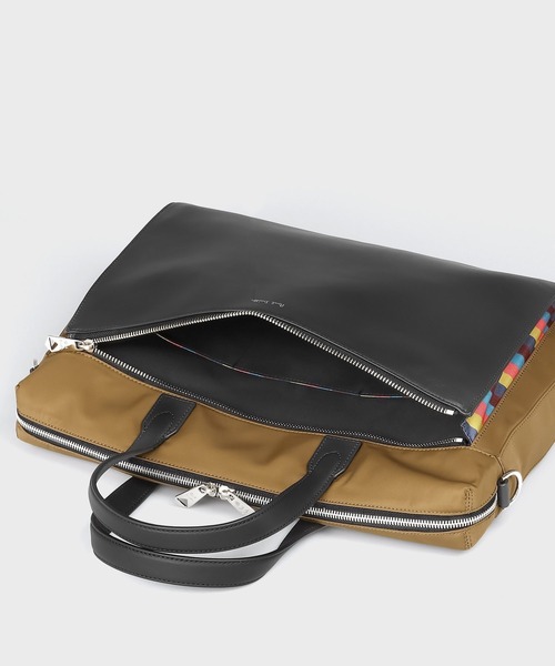 Paul Smith（ポールスミス）の「ナイロンブライトストライプトリム ブリーフケース【553413 N452F】（ビジネスバッグ・メンズ・ブラック/ブラウン・FREE）」の18枚目の写真